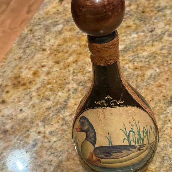 Handcrafted Glass Art Bottle with Duck Design - Picture 8 of 12